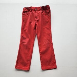 Wrangler Red Chino Pants Elastic Waist Size 4T Valentines Day Trousers